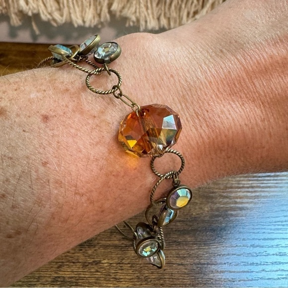 Anne Koplik Designs Bezel Set Aurora Borealis Charm Bracelet - Picture 3 of 7